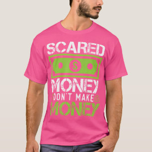 Camiseta Dinheiro Assustado Não Faz Dinheiro Dinheiro Gráfi