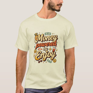 Camiseta Dinheiro com Tipografia Retro Divertida