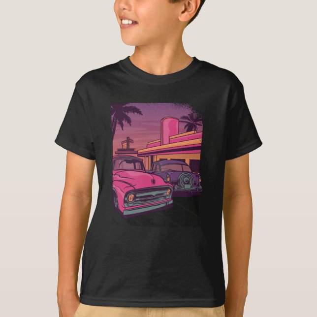 Camiseta Dinheiro de carro retroativo dos EUA (Frente)