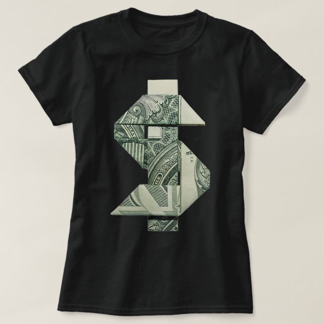 Camiseta Dinheiro de Sinal de Dólar Origine (Frente do Design)