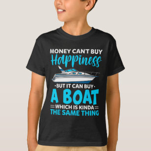 Camiseta Dinheiro do Barco do Amor não pode Comprar Felicid