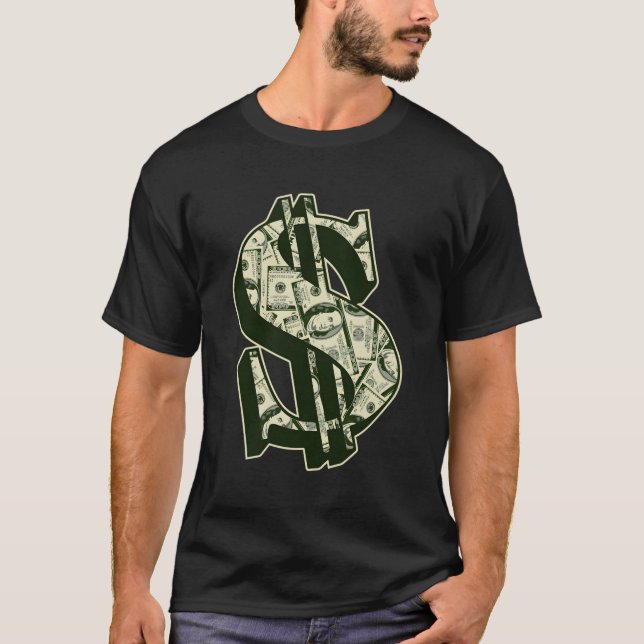 Camiseta Dinheiro I Dólar Bill I Estados Unidos Dólar I Dól (Frente)