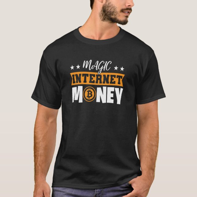 Camiseta Dinheiro Mágico da Internet Bitcoin (Frente)