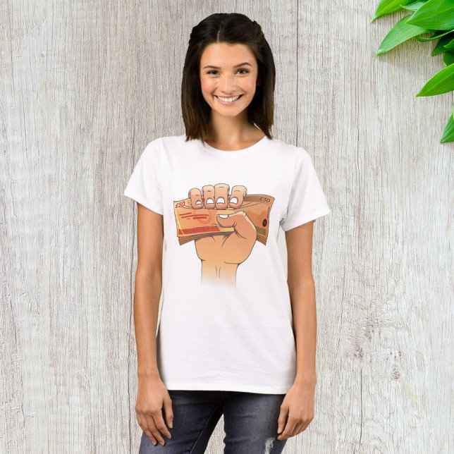 Camiseta Dinheiro na Mão (Criador carregado)