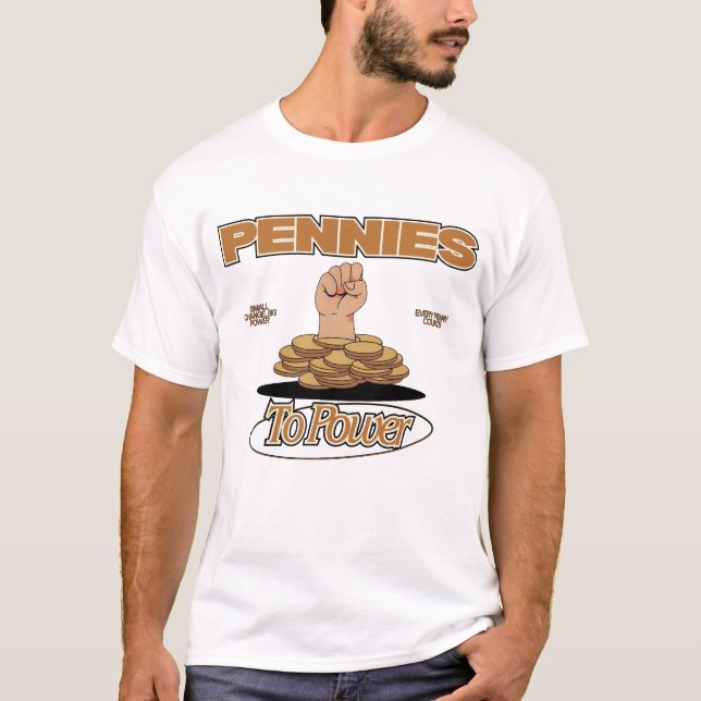 Camiseta Dinheiro para a potência financeira do Power™ Mome (Frente)