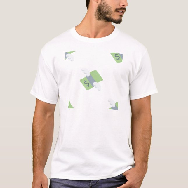 Camiseta dinheiro voador emoji (Frente)