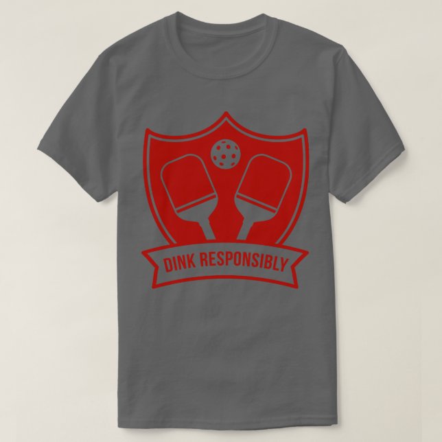 Camiseta Dink Responsavelmente Pickleball Design Decal Pequ (Frente do Design)