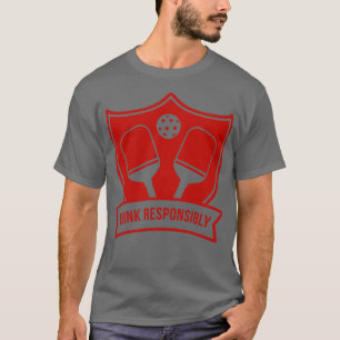 Camiseta Dink Responsavelmente Pickleball Design Decal Pequ