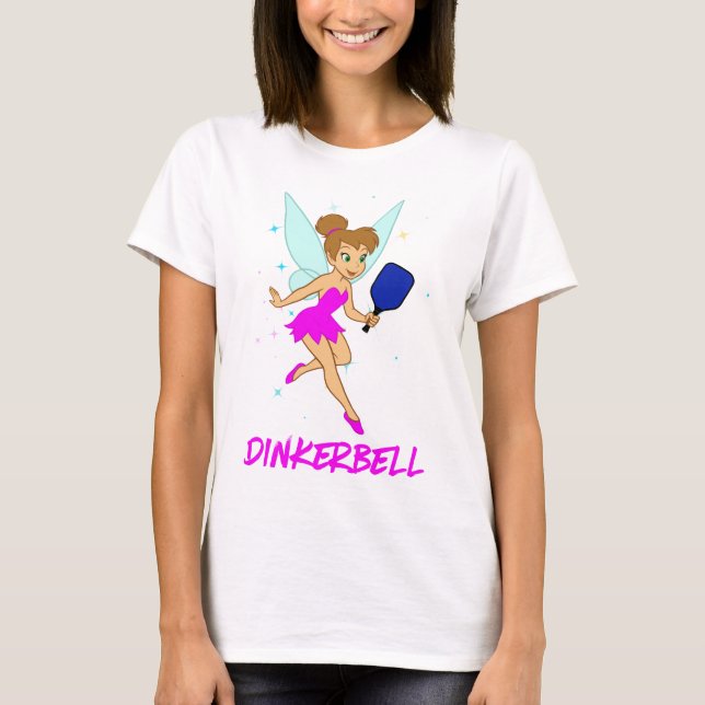 Camiseta Dinkerbell Pickleball - Pickleball Engraçado Para  (Frente)