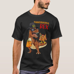 Camiseta Dino Ação de Graças Meninos Peru Saurus rex Peregr