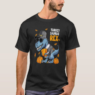 Camiseta Dino Ação de Graças Meninos Peru Saurus rex Peregr