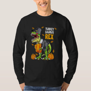 Camiseta Dino Ação de Graças Meninos Peru Saurus rex Peregr