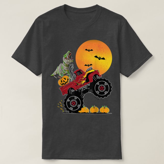 Camiseta Dino Boys Halloween Monster Dinosaur T re Ki (Frente do Design)