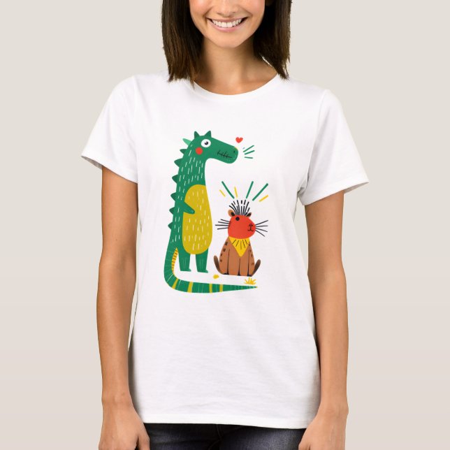 Camiseta Dino & capy (Frente)