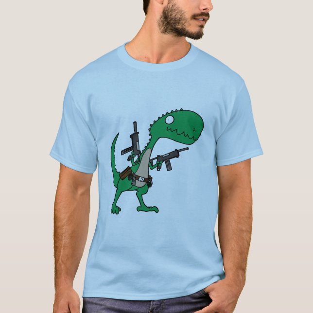 Camiseta Dino com armas (Frente)
