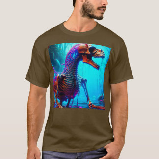 Camiseta Dino Dawn escovou paleontológicos despertando TShi