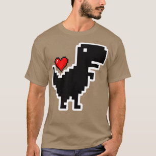 Camiseta Dino de 8 bits