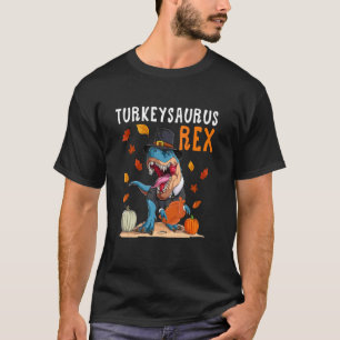 Camiseta Dino de Ação de Graças Garotos Peru Saurus rex Per