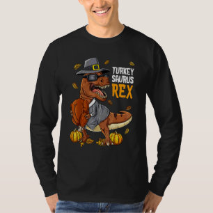 Camiseta Dino de Ação de Graças Garotos Peru Saurus rex Per