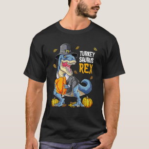 Camiseta Dino de Ação de Graças Meninos Peru Saurus rex Per