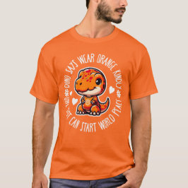 Camiseta Dino diz que Visto laranja gentilmente