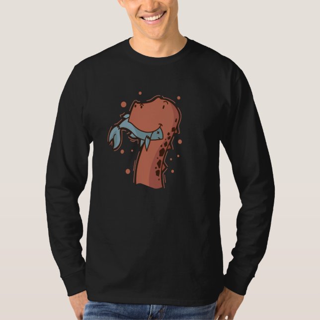 Camiseta Dino eats a Fish Dinosaur Reptile (Frente)
