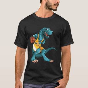 Camiseta Dino Engraçado Jogando Sketll Amante do T-rex Cria