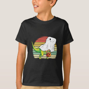 Camiseta Dino Fantasma Engraçado Halloween