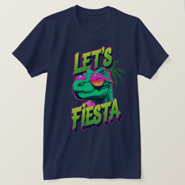 Camiseta Dino Fiesta Vibes Tee (Frente do Design)