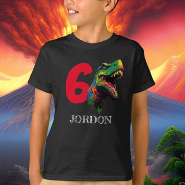 Camiseta Dino Happy 6 Birthday (Bring your dream party to life with our selection of quality Dinosaur themed party supplies )