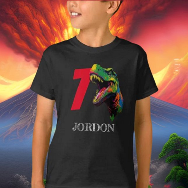 Camiseta Dino Happy 7 Birthday (Bring your dream party to life with our selection of quality Dinosaur themed party supplies )