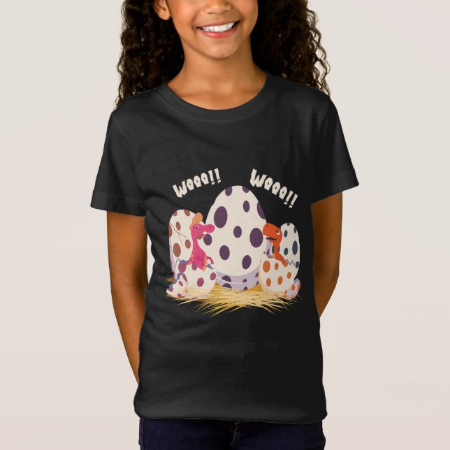 Camiseta "Dino Hatchlings" - Cute Dinosaur Kids" (Frente)