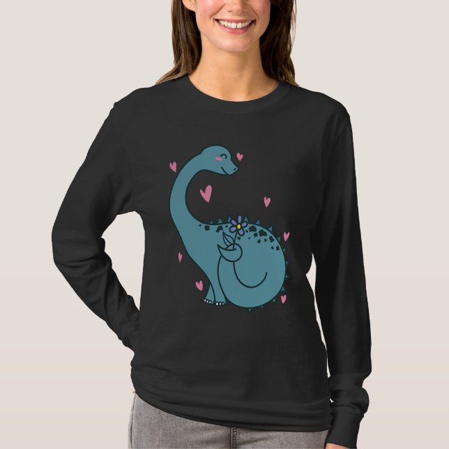 Camiseta Dino is in Love Dinosaur Reptile (Frente)