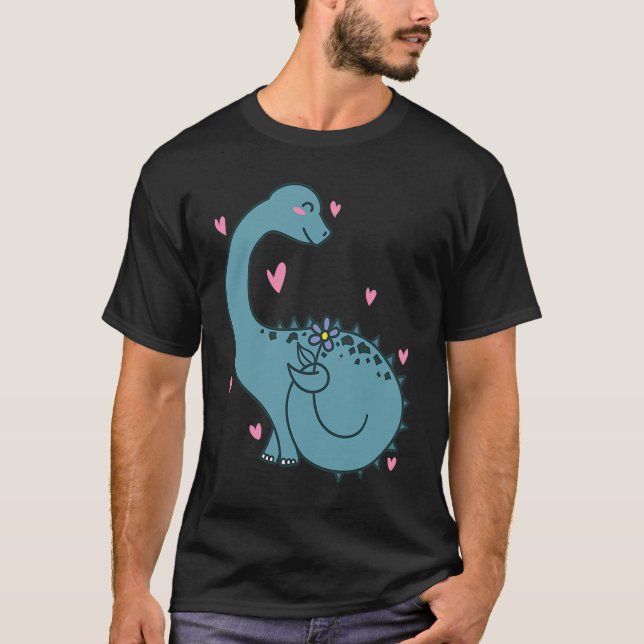 Camiseta Dino is in Love Dinosaur Reptile (Frente)