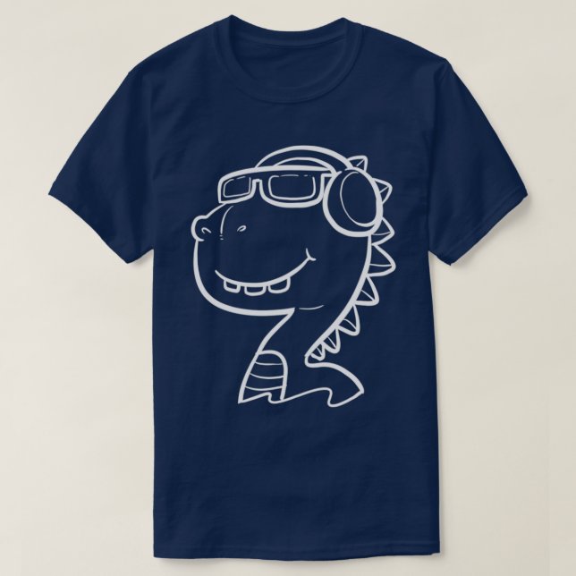 Camiseta Dino legal sem incomodar ou refrigerar pessoa pres (Frente do Design)