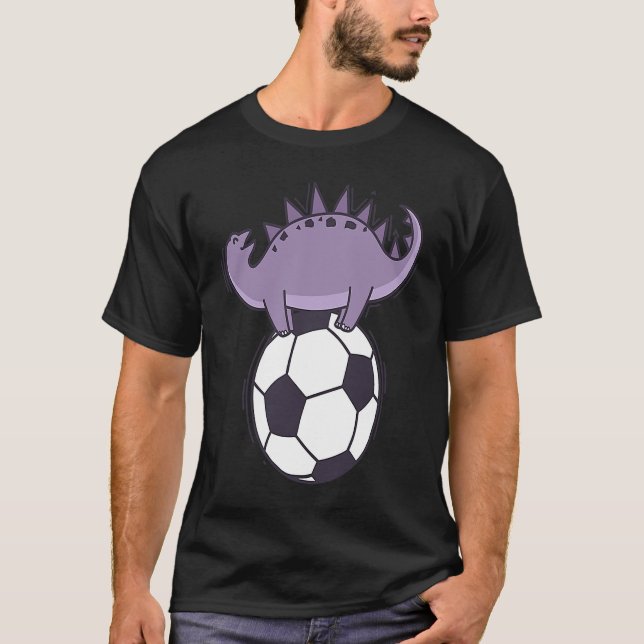 Camiseta Dino loves Soccer Dinosaur Reptile (Frente)