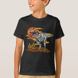 Camiseta Dino-Mash: Pumpkinossauro assustador