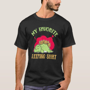 Camiseta Dino Meu Animal De Dormir Favorito Dinossauro Dorm