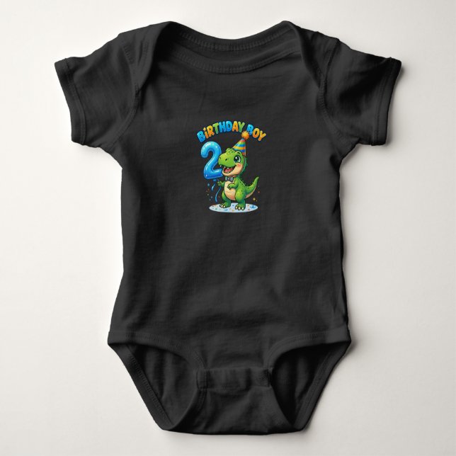 Camiseta Dino Nível Dois Desbloqueado | Aniversári (Frente)