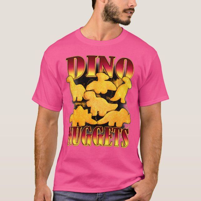 Camiseta Dino Nuggets Rap estético dinossauros bootleg (Frente)