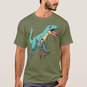 Camiseta Dino Ósseo Bonito Dino Cortado Perna Quebrada Engr