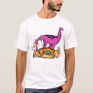 Camiseta Dino que lambe o Flintstone de Fred