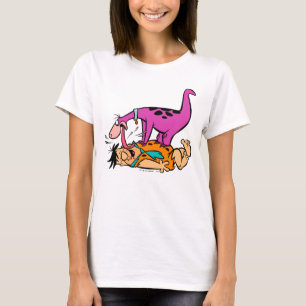 Camiseta Dino que lambe o Flintstone de Fred