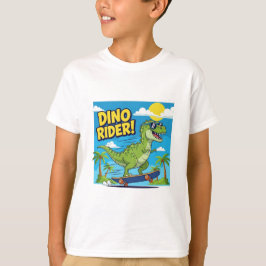 Camiseta "Dino Rider – Entre de Carrinho na Aventura!"