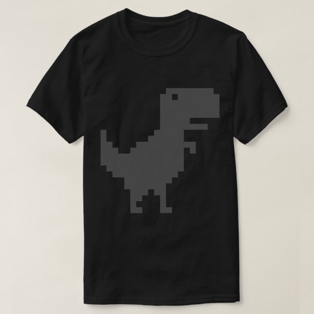 Camiseta Dino Runner - Google Chrome Browser Game Classic T (Frente do Design)