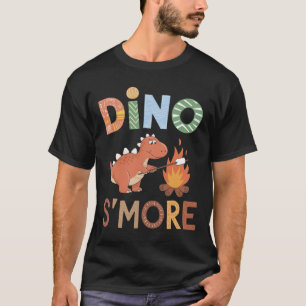 Camiseta Dino S'more Dinossauro Trex Acampamento Smores Kaw