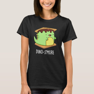 Camiseta Dino-smore Engraçado Dinossaur Smore Pun Dark BG