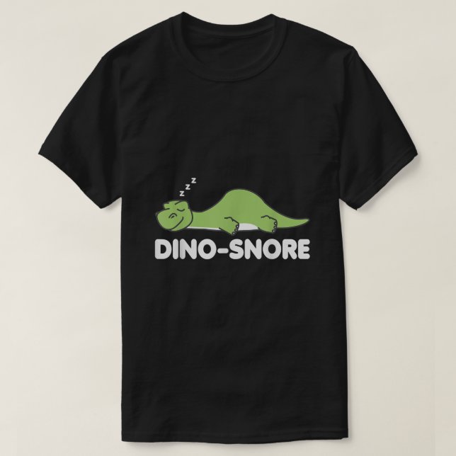 Camiseta Dino Snore Pajamas Dinosaur  (Frente do Design)