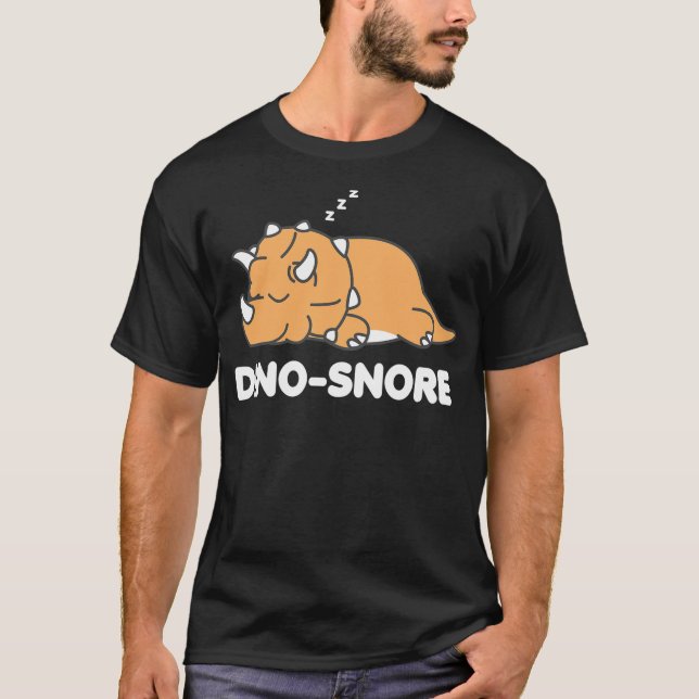 Camiseta Dino Snore Triceratops Dinosaur Pyjamas (Frente)