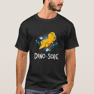 Camiseta Dino Sore Dinossaur Workout Gym Levantando Malhaçã